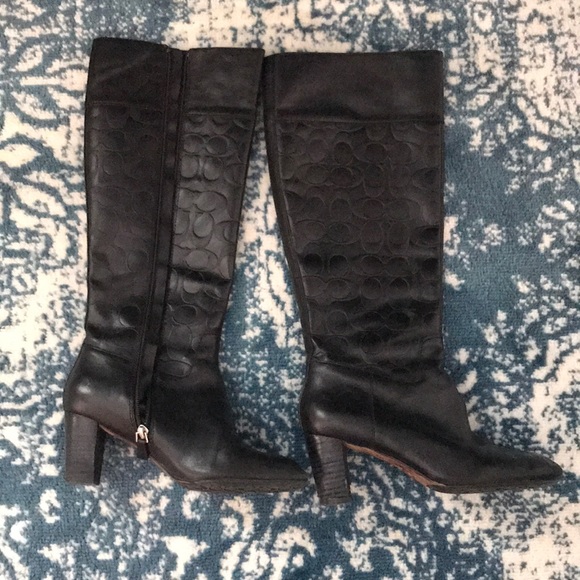Coach tall black boots!! - Picture 1 of 6